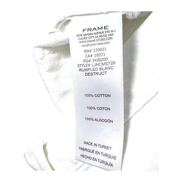 Frame Denim Womens White High Rise Ripped Cropped Flare Leg Jeans Sz 29 New - Picture 8 of 11